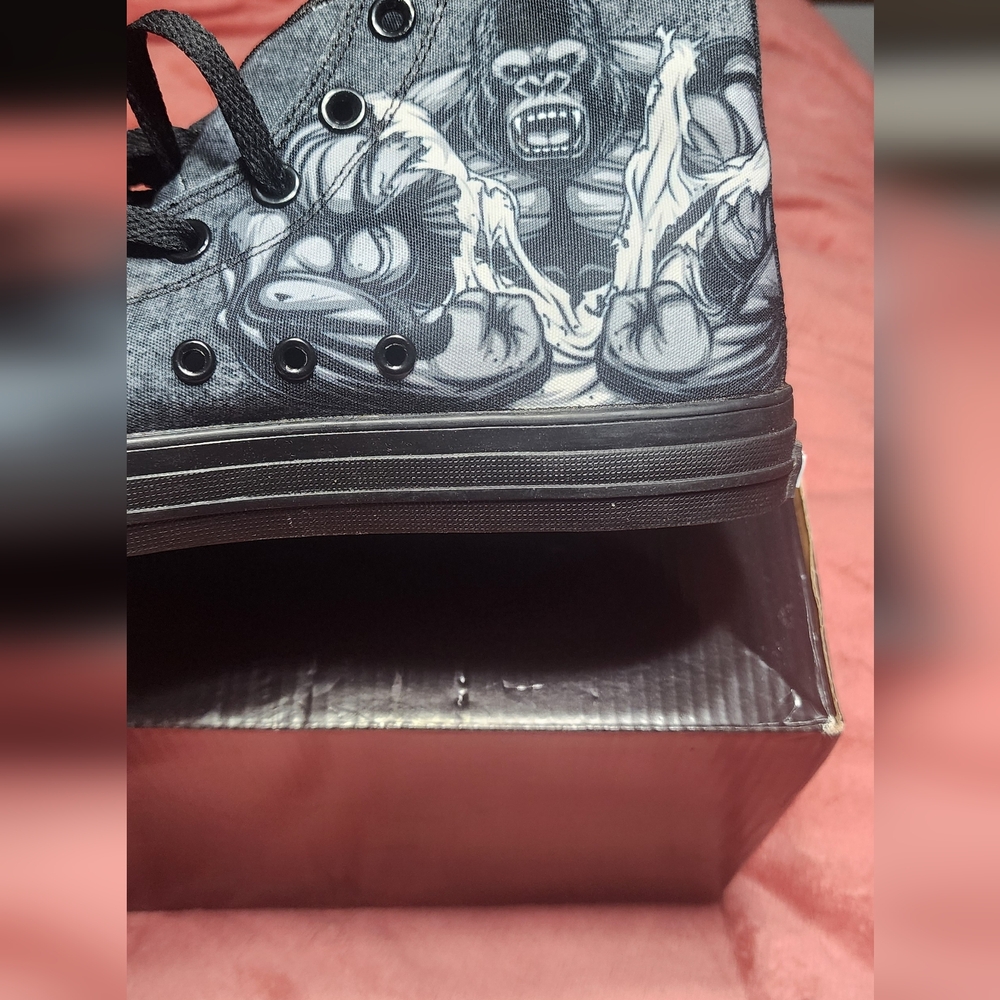 Mens 9.5 women's 11. Canvas hi-,top